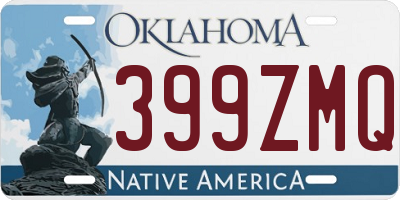 OK license plate 399ZMQ