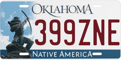 OK license plate 399ZNE