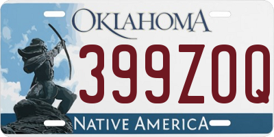OK license plate 399ZOQ