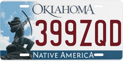 OK license plate 399ZQD