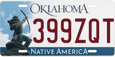 OK license plate 399ZQT