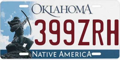 OK license plate 399ZRH