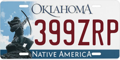 OK license plate 399ZRP