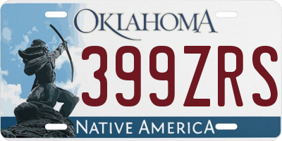 OK license plate 399ZRS