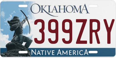 OK license plate 399ZRY