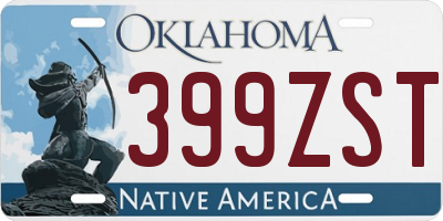 OK license plate 399ZST