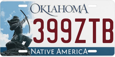 OK license plate 399ZTB