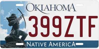 OK license plate 399ZTF