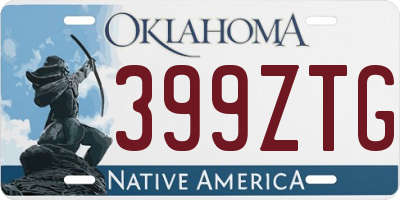 OK license plate 399ZTG