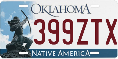 OK license plate 399ZTX