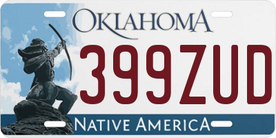 OK license plate 399ZUD