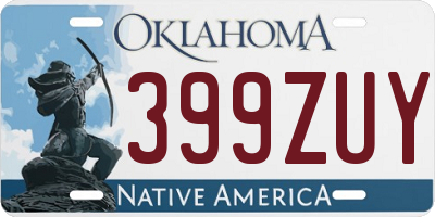 OK license plate 399ZUY