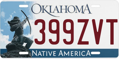 OK license plate 399ZVT
