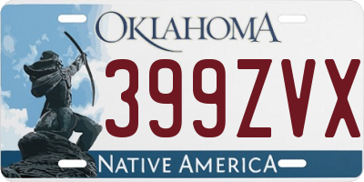 OK license plate 399ZVX
