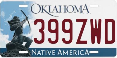 OK license plate 399ZWD