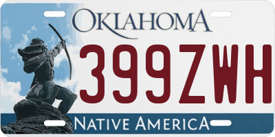 OK license plate 399ZWH