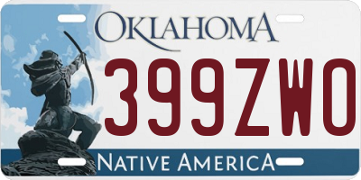 OK license plate 399ZWO