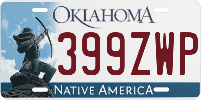 OK license plate 399ZWP
