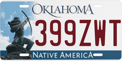 OK license plate 399ZWT
