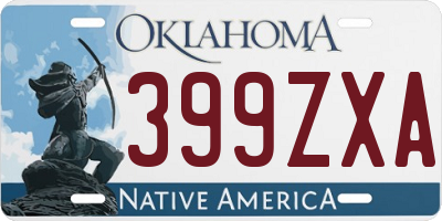 OK license plate 399ZXA