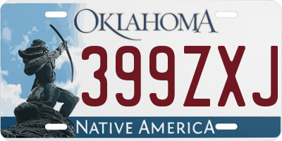 OK license plate 399ZXJ