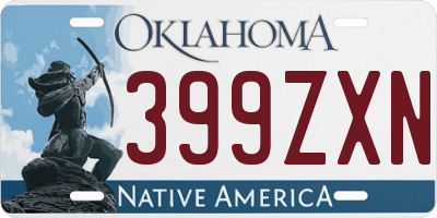 OK license plate 399ZXN