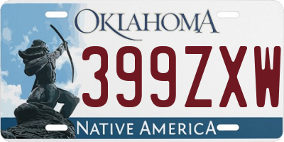 OK license plate 399ZXW