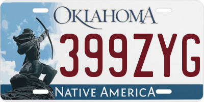 OK license plate 399ZYG