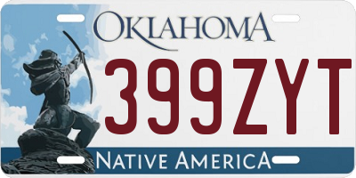 OK license plate 399ZYT
