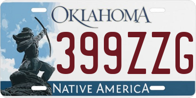 OK license plate 399ZZG