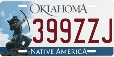 OK license plate 399ZZJ