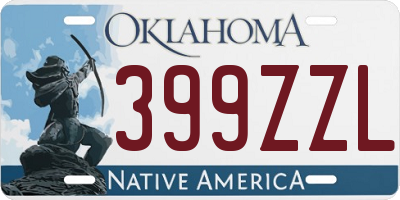 OK license plate 399ZZL