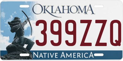 OK license plate 399ZZQ