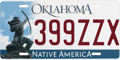 OK license plate 399ZZX