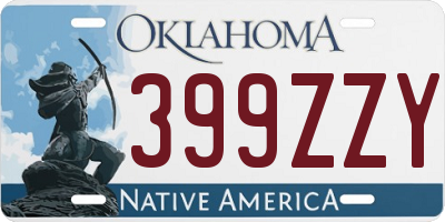 OK license plate 399ZZY