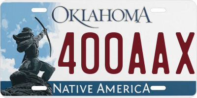 OK license plate 400AAX