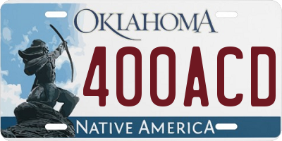 OK license plate 400ACD