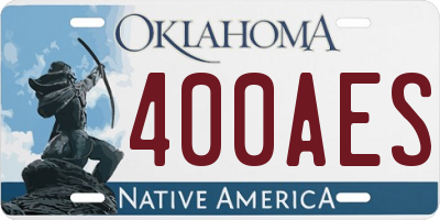 OK license plate 400AES