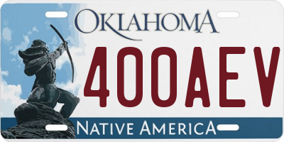 OK license plate 400AEV