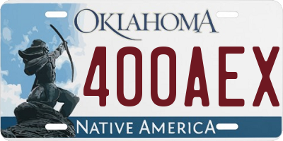 OK license plate 400AEX