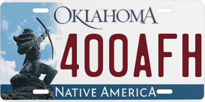 OK license plate 400AFH