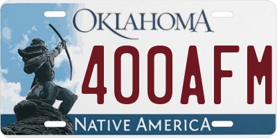 OK license plate 400AFM