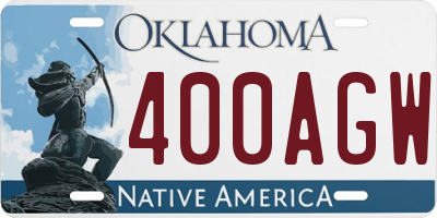 OK license plate 400AGW