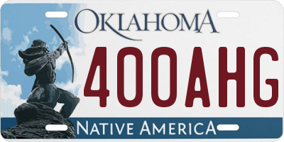 OK license plate 400AHG