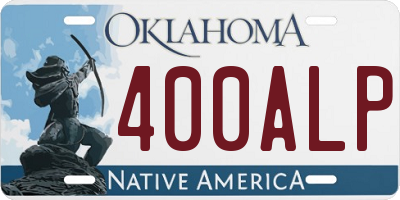 OK license plate 400ALP