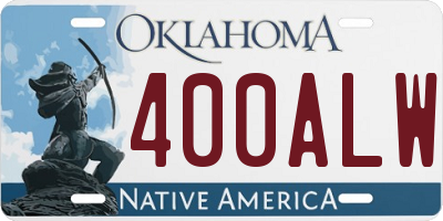 OK license plate 400ALW
