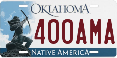 OK license plate 400AMA
