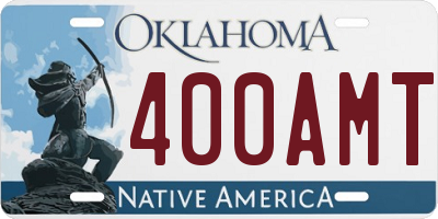 OK license plate 400AMT