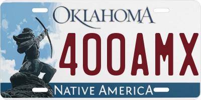 OK license plate 400AMX