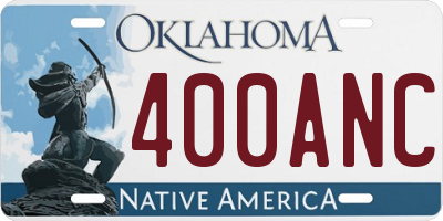 OK license plate 400ANC